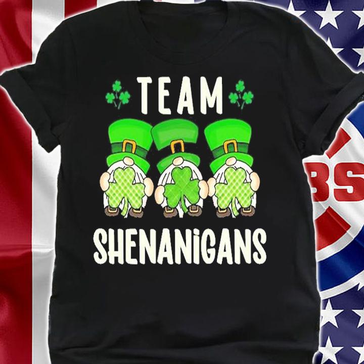 Shenanigans Team Squad St Patrick's Day Gnomes Green Irish Pullover T-Shirt t-shirt