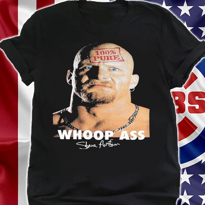Vintage 1998 Stone Cold Steve Austin Whoop Ass signature shirt t-shirt shirt
