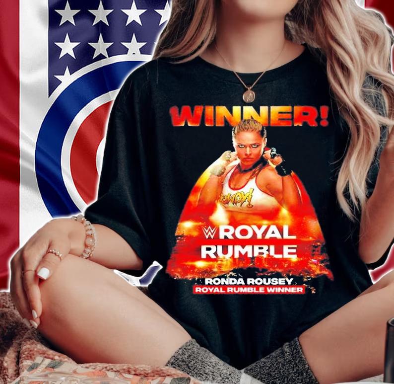 Winner Royal Rumble Ronda Rousey T-Shirt t-shirt woman shirt