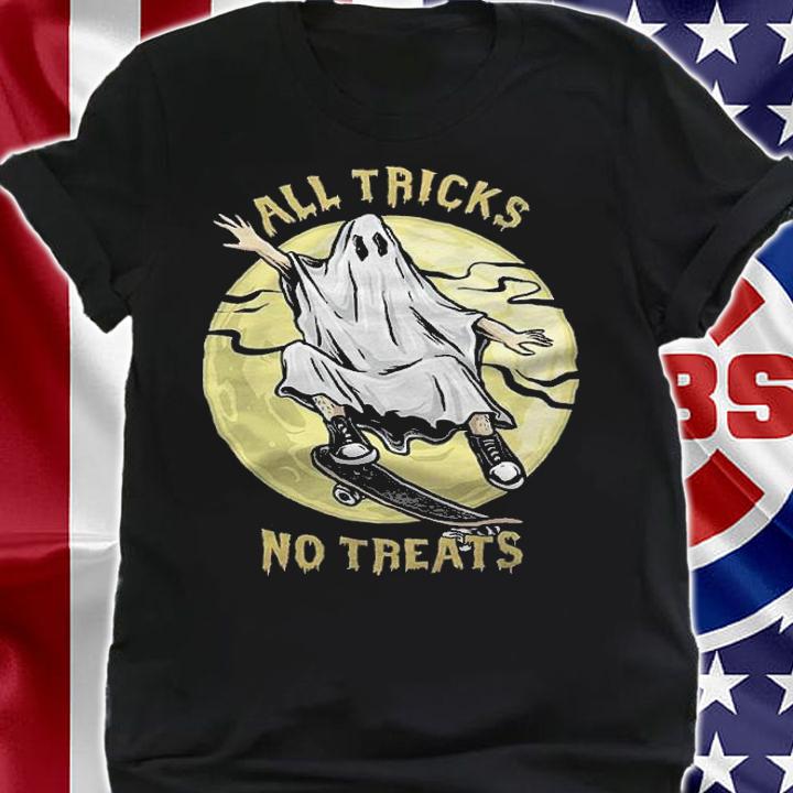 Halloween Skateboard All Tricks No Treats Shirt t-shirt shirt