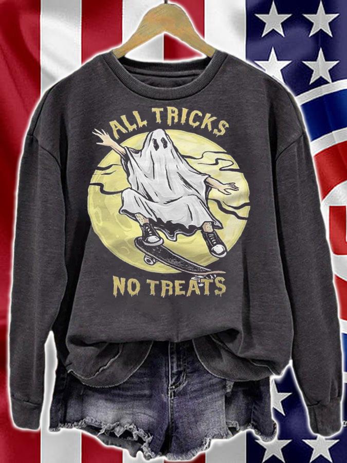 Halloween Skateboard All Tricks No Treats Shirt t-shirt sweatshirt