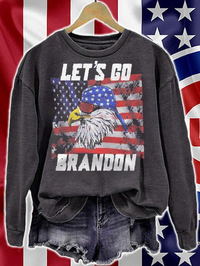 Lets Go Brandon American Flag Eagle Sunglasses Shirt t-shirt
