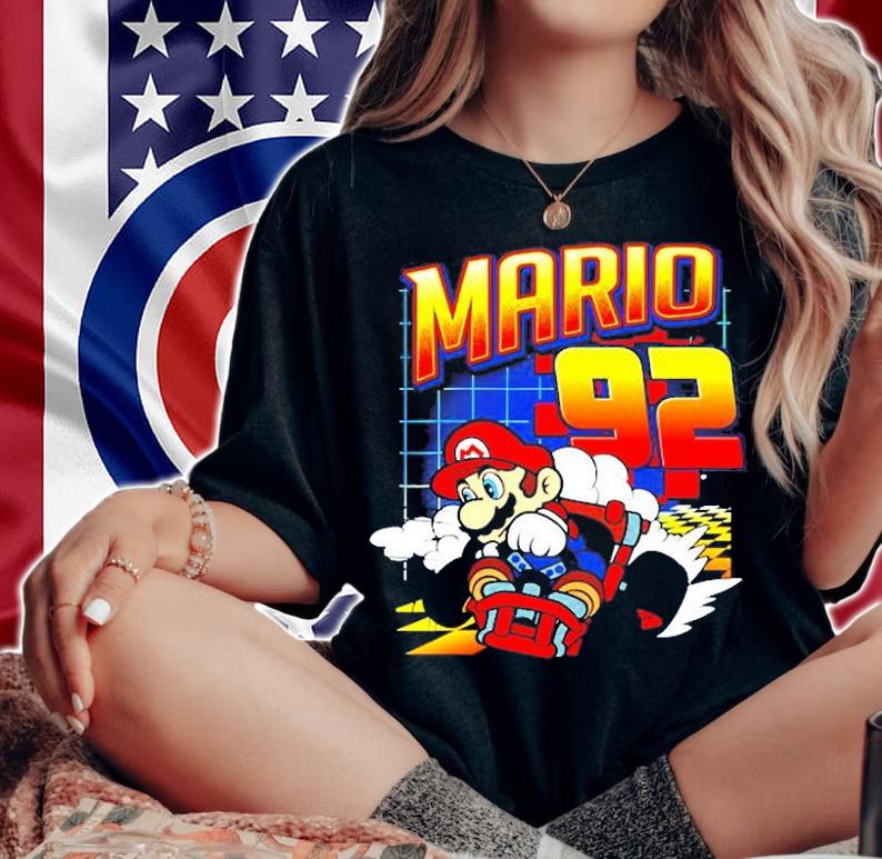 Mario Kart 92 Classic Drift Colorful Graphic T-Shirt t-shirt
