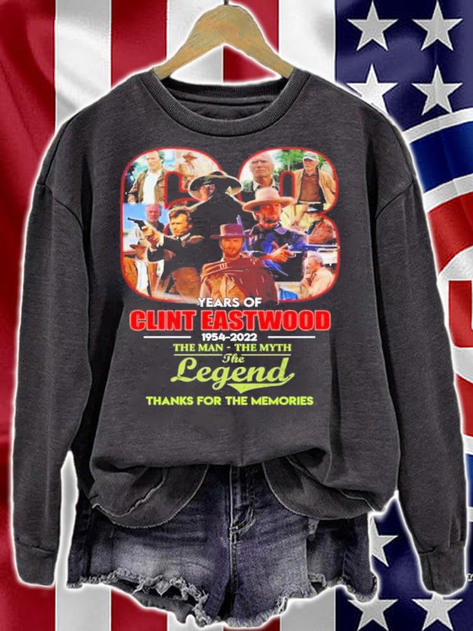 Official 68 Years Of Clint Eastwood 1954-2022 The Man The Myth The Legend Thank You For The Memories Shirt t-shirt