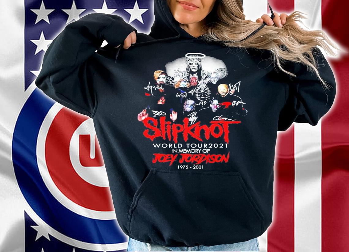 Slipknot World Tour 2021 In Memory Of Joey Jordison 1975-2021 Signatures Shirt t-shirt hoodie