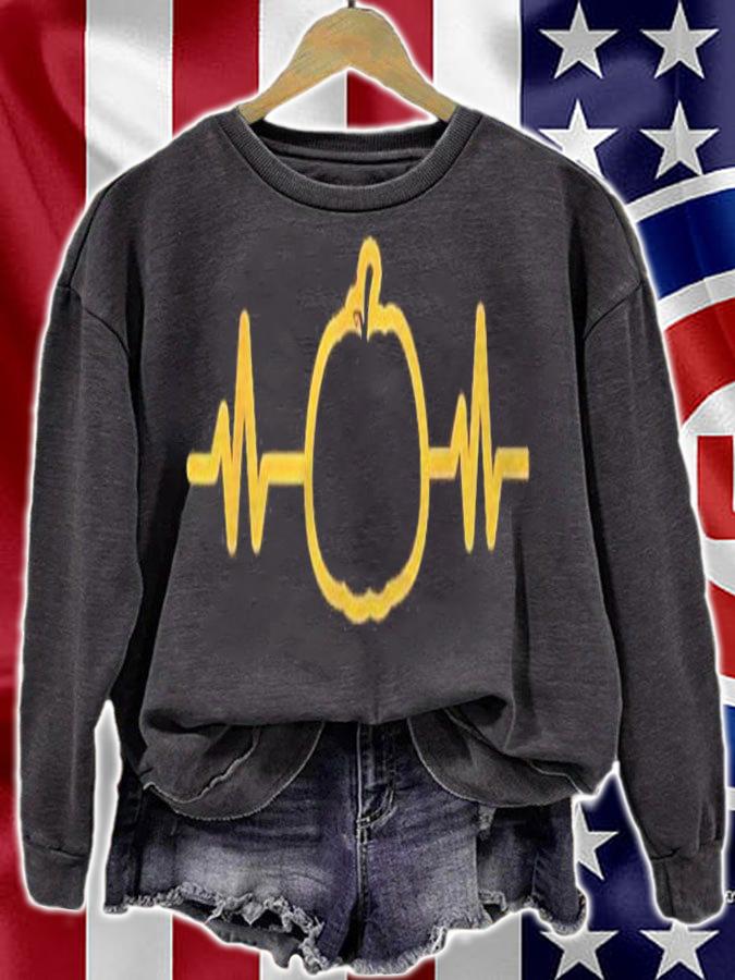 Halloween Pumpkin Heartbeat Halloween Costume Shirt t-shirt sweatshirt
