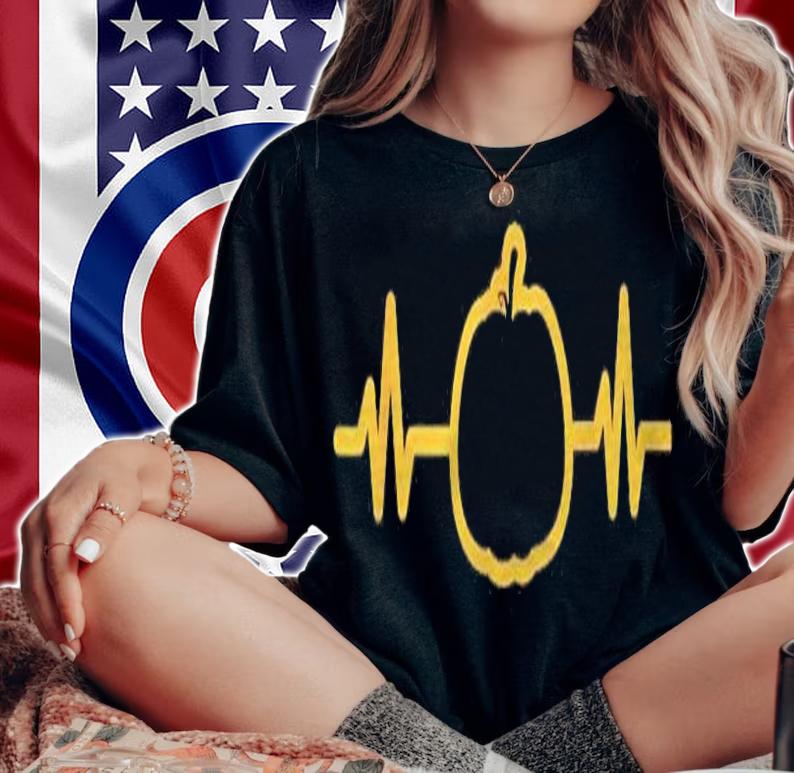 Halloween Pumpkin Heartbeat Halloween Costume Shirt t-shirt woman shirt