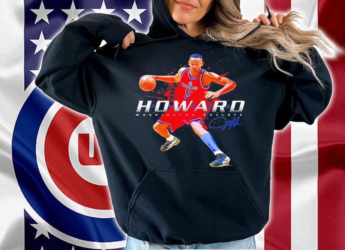Juwan Howard Washington Bullets Basketball Signatures Shirt t-shirt hoodie