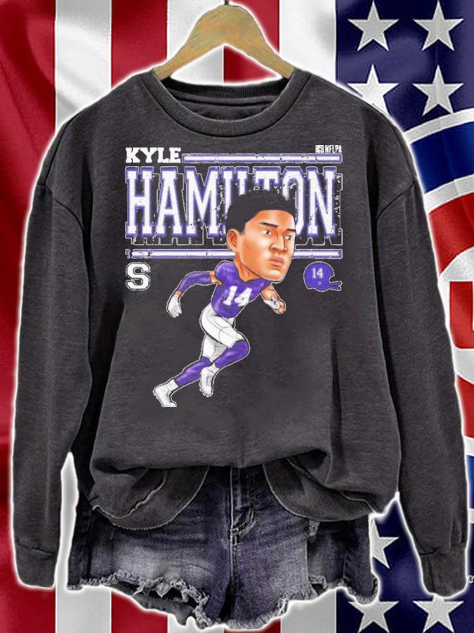 Kyle Hamilton Baltimore Cartoon Football Shirt t-shirt sweatshirt