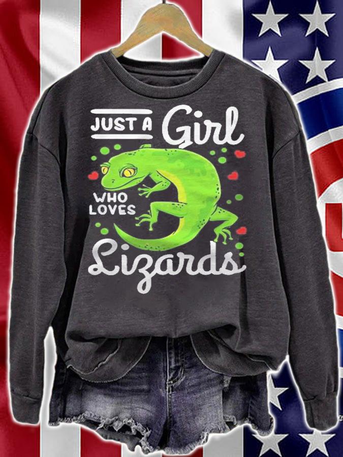 Lizard Just A Girl Who Loves Lizards shirt t-shirt sweatshirt