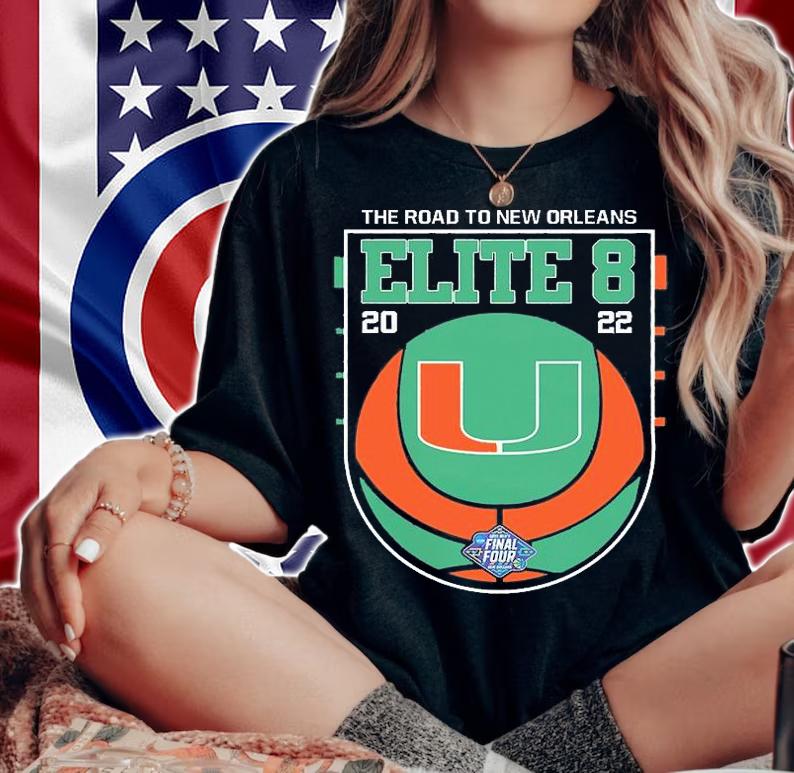 Miami Hurricanes 2022 Elite Eight NCAA Men's Basketball T-Shirt t-shirt woman shirt
