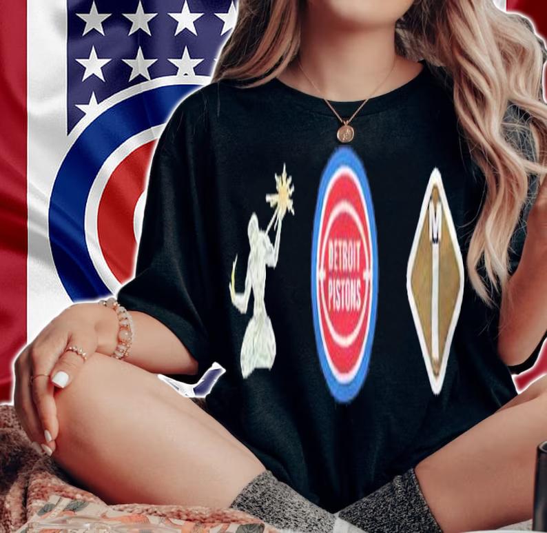 Mitchell and Ness Detroit Pistons Interstate T-shirt t-shirt woman shirt