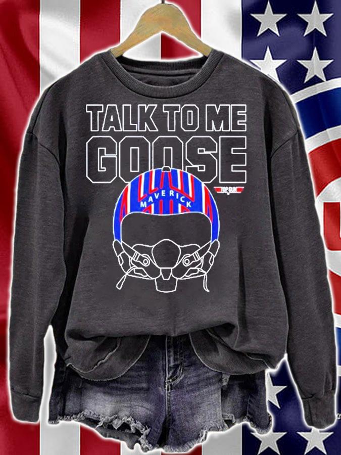 Talk To Me Goose Maverick Helmet Top Gun T-Shirt t-shirt sweatshirt