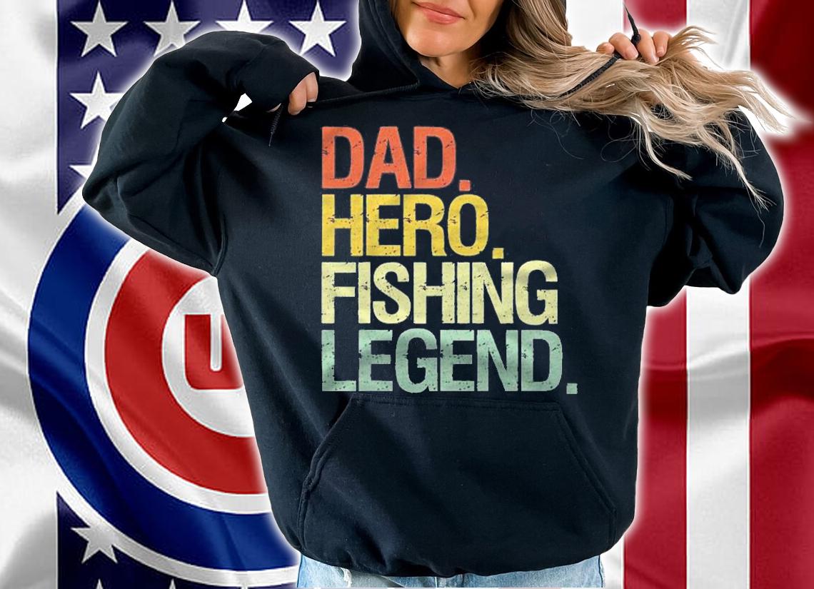 Fishing Dad Hero Vintage Retro Shirt t-shirt