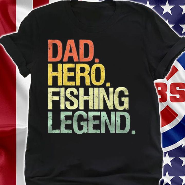 Fishing Dad Hero Vintage Retro Shirt t-shirt