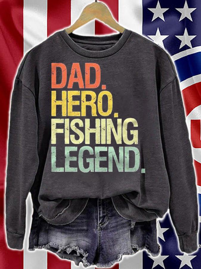 Fishing Dad Hero Vintage Retro Shirt t-shirt