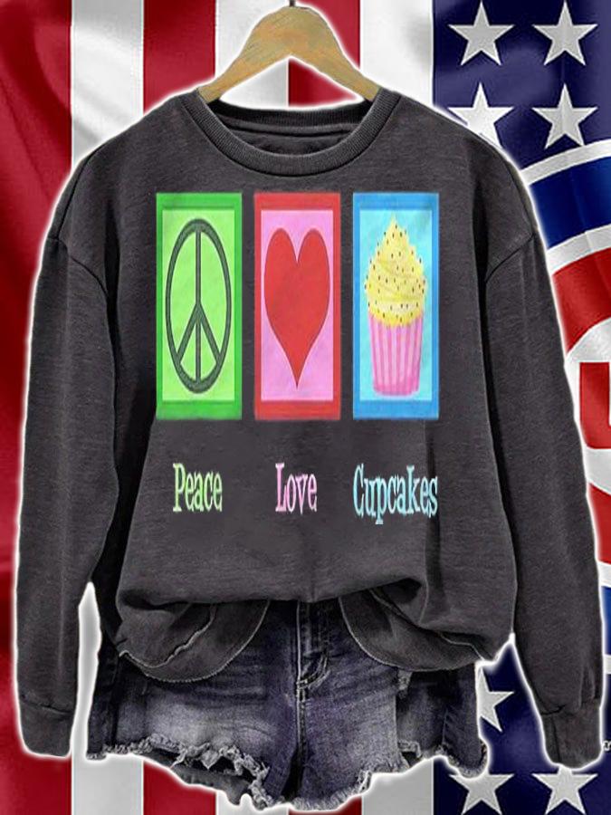 Peace Love Cupcakes Sweet Cake Shirt t-shirt