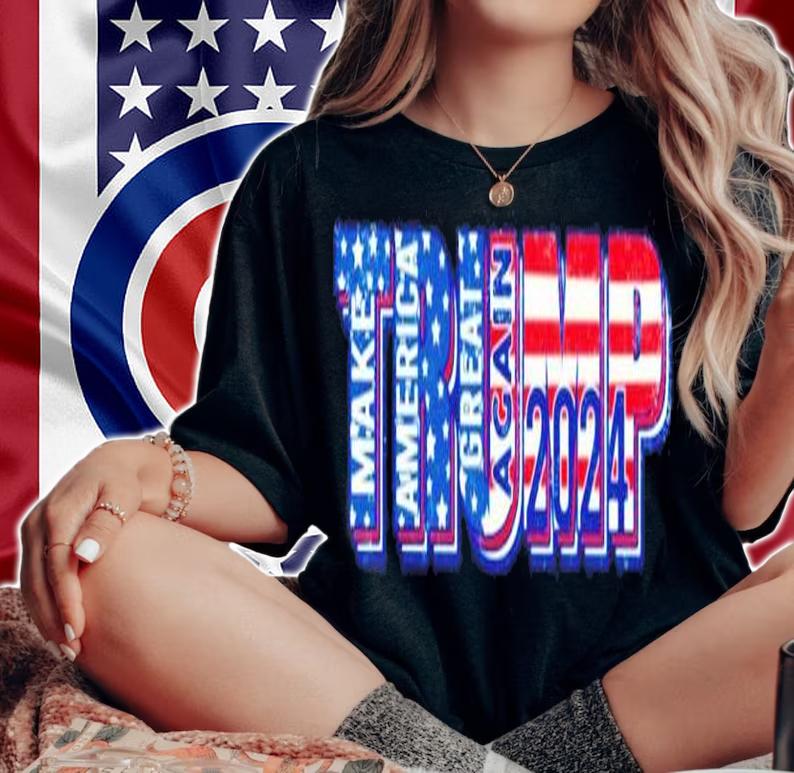 Trump 2024 Make America Great Again American Flag MAGA 2024 Shirt t-shirt woman shirt