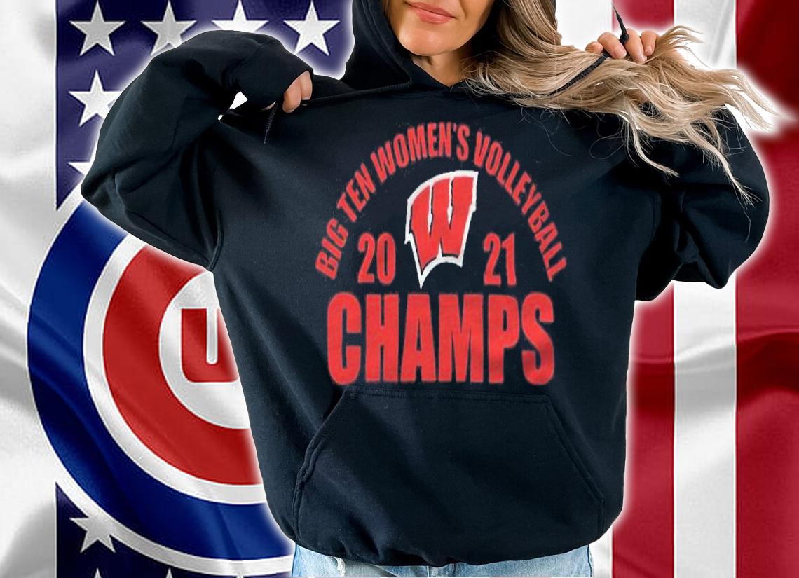 Wisconsin Badgers 2021 Big Ten Women's Volleyball Champions T-shirt t-shirt hoodie