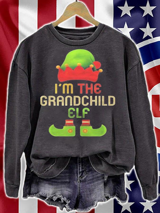 Grandchild Elf Christmas Matching Family Pajama Christmas Shirt sweatshirt