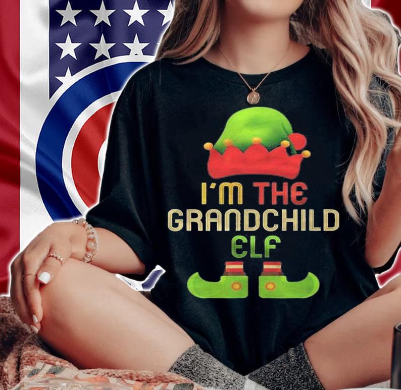 Grandchild Elf Christmas Matching Family Pajama Christmas Shirt woman shirt
