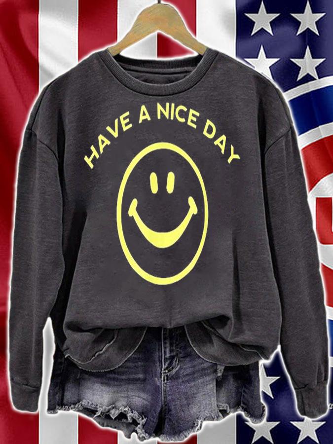 Have A Nice Day 70S Vintage Smiley Face T-Shirt sweatshirt