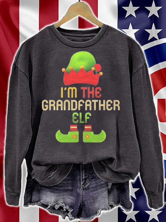 Grandfather Elf Christmas Matching Family Pajama Christmas Shirt sweatshirt