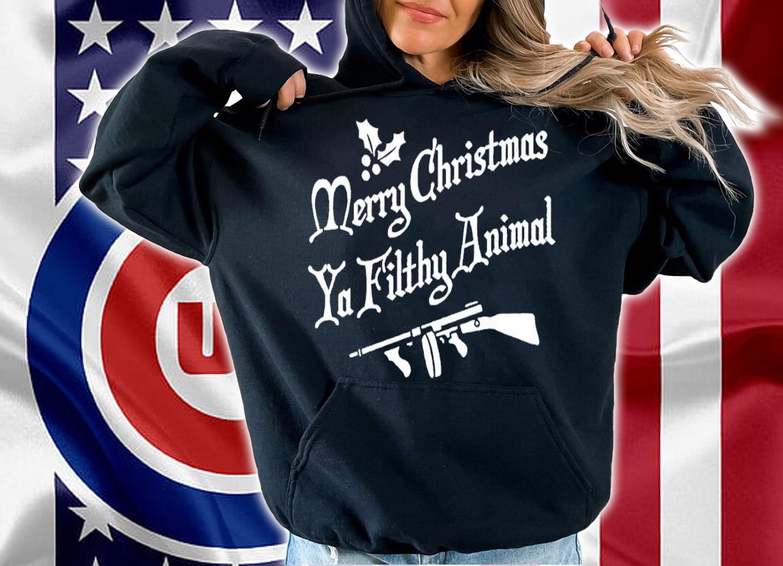 Gun Merry Christmas Ya Filthy Animal Shirt