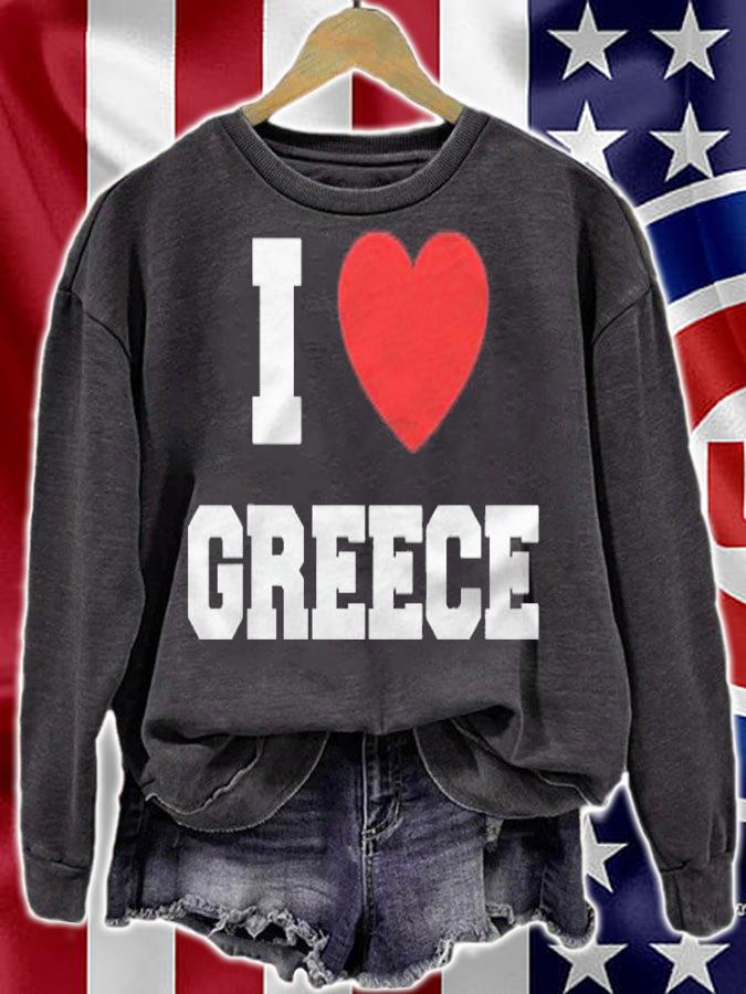 I Love Greece Heart Lover Souvenir Shirt sweatshirt
