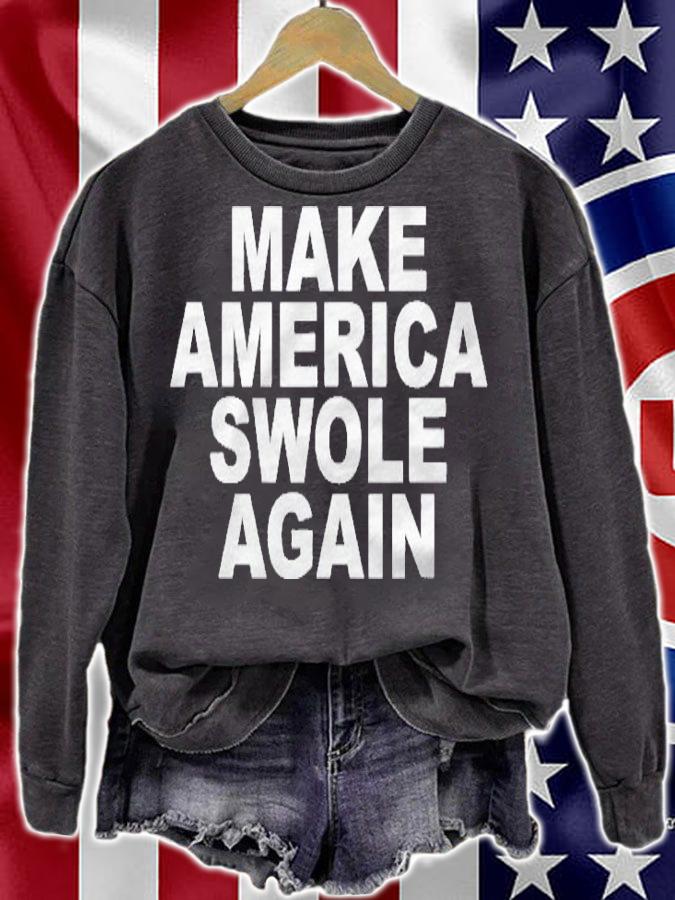 Make America Swole Again Funny Bodybuilding Lifting shirt sweatshirt