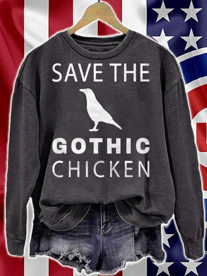 Crow Raven Save The Gothic Chicken Shirt sweatshirt