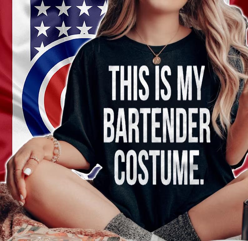 This My Bartender Costume Funny Halloween Tee Shirt woman shirt