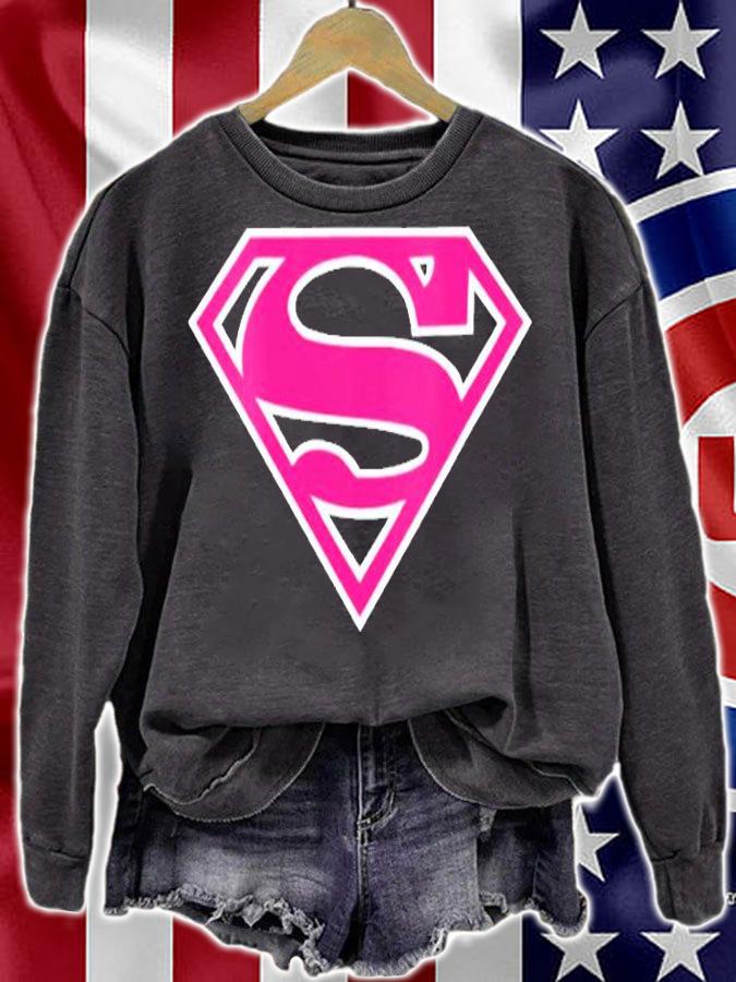 Womens Ucl Dc Supergirl Logo Classic 01 Pink T-Shirt