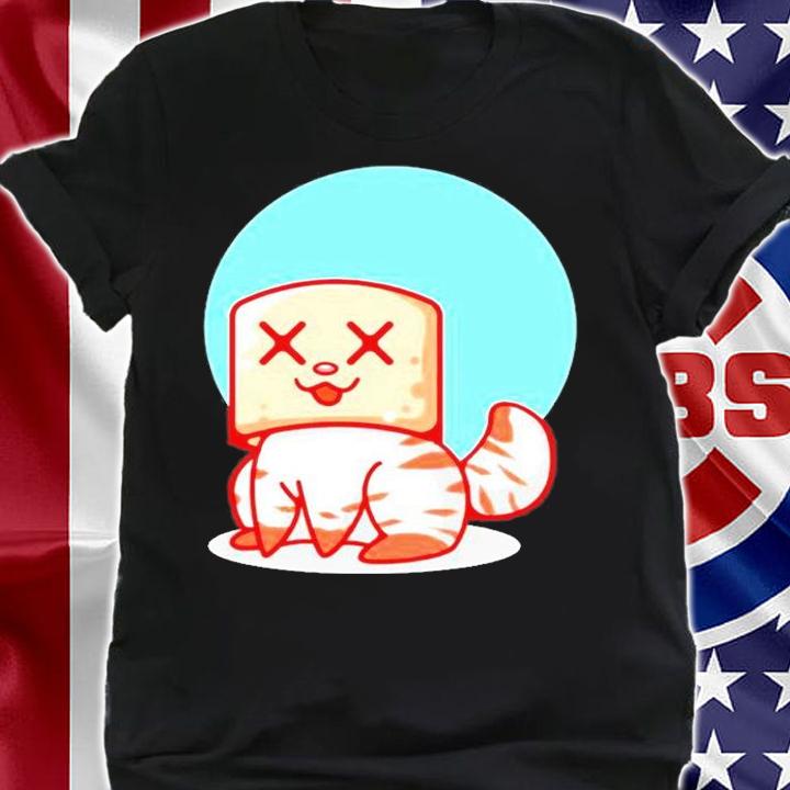 Little Cat Wearing A Marshmallow Mask Kitty Cats T-Shirt shirt