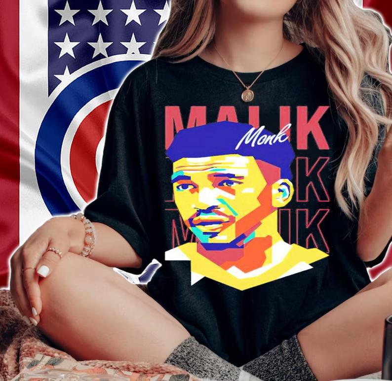 Malik Monk On WPAP Art Los Angeles Lakers Basketball Shirt woman shirt