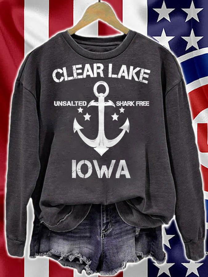 Clear Lake Iowa Funny Fishing Camping Summer Gift Shirt