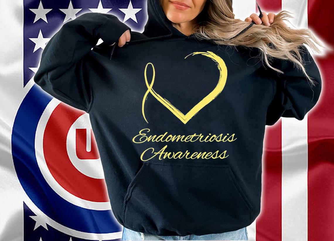 Endometriosis Awareness Gift Heart Endometriosis T-Shirt hoodie