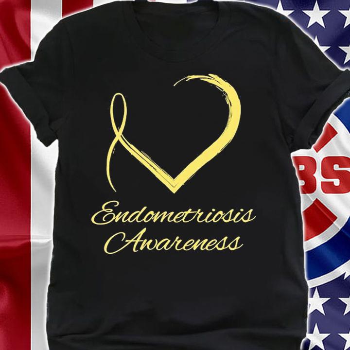 Endometriosis Awareness Gift Heart Endometriosis T-Shirt shirt