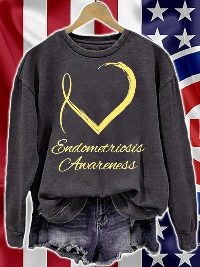 Endometriosis Awareness Gift Heart Endometriosis T-Shirt sweatshirt