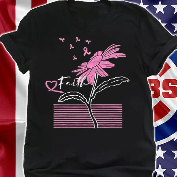 Faith Daisy Ribbon Breast Cancer shirt shirt