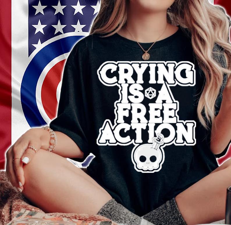Gemmed Firefly Crying Is A Free Action Shirt