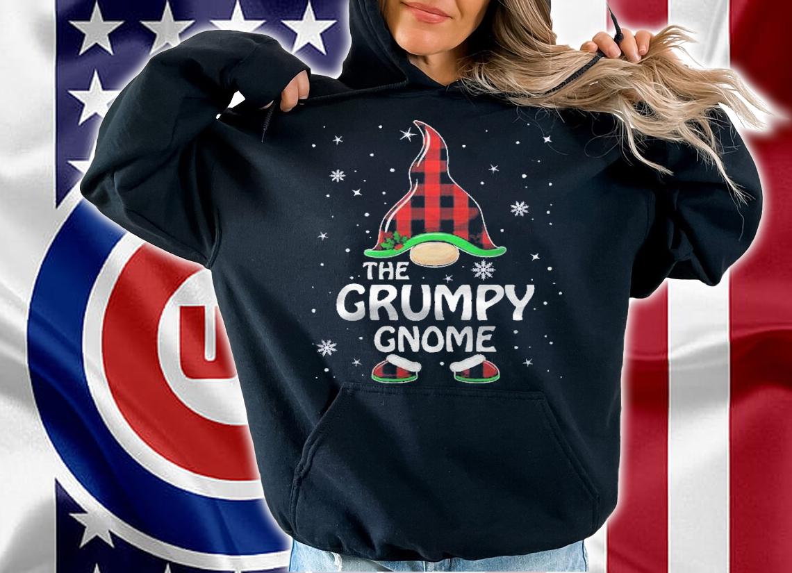 Grumpy Gnome Buffalo Plaid Matching Family Christmas Pajama Shirt hoodie