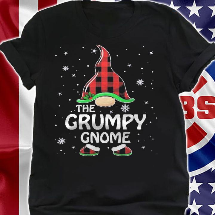 Grumpy Gnome Buffalo Plaid Matching Family Christmas Pajama Shirt shirt