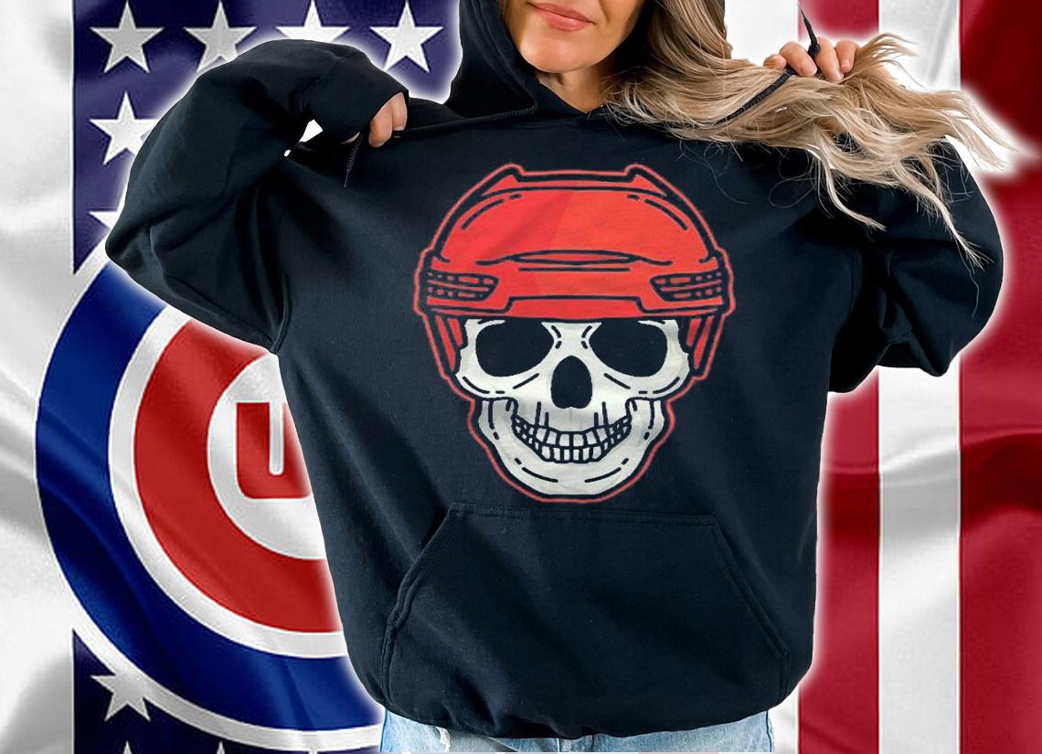 Ice Hockey Skull Skeleton Scary Cool Halloween Costume shirt hoodie