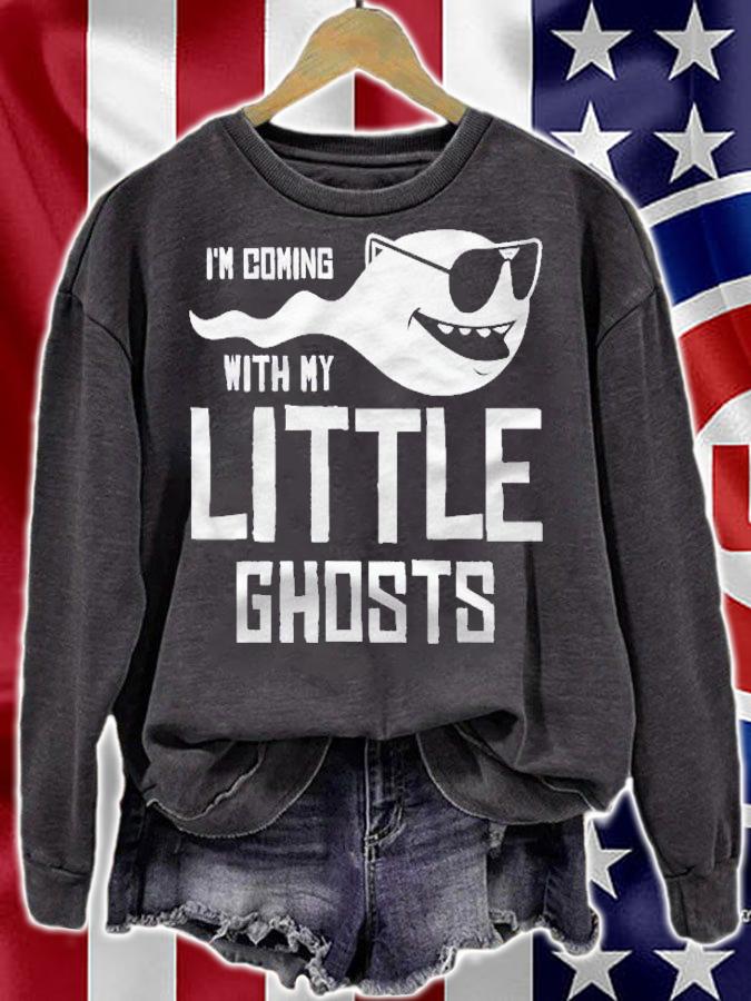 Little Ghost Sperm Adult Humor Costume Funny Halloween Gift shirt sweatshirt