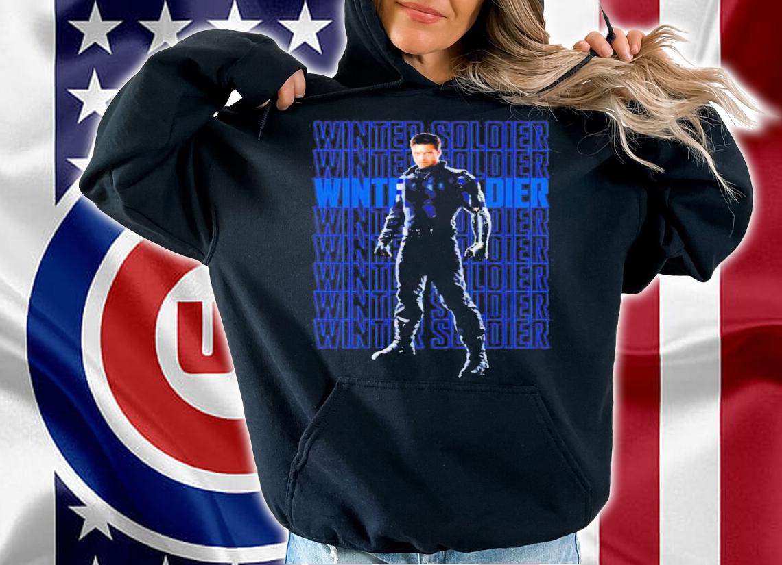 Marvel The Falcon And The Winter Soldier Bucky Text Stack Shirt