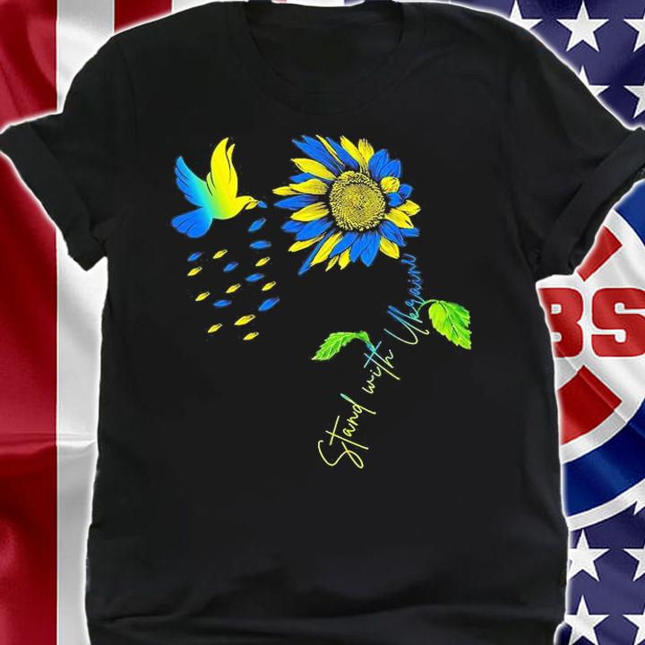 Peace In Ukraine Dove Stand With Ukraine Sunflower Ukraine Peace Ukraine T-Shirt shirt