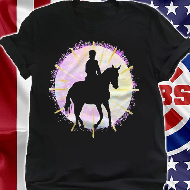 Pink horse riding girl birthday rider equestrian show T-shirt