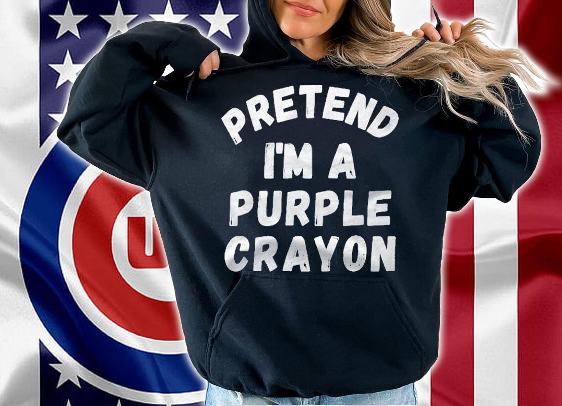 Pretend Purple Crayon Funny Lazy Halloween Costume Party Shirt hoodie