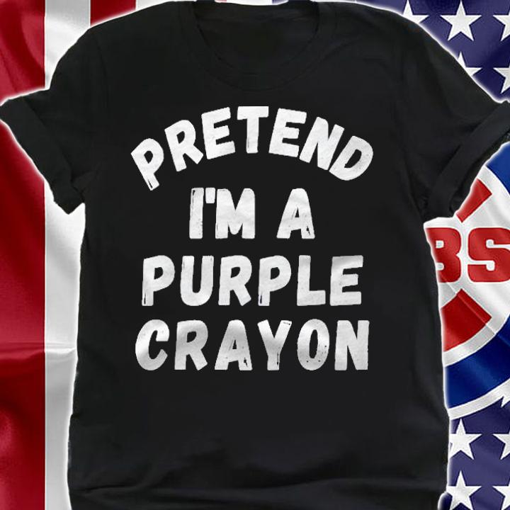 Pretend Purple Crayon Funny Lazy Halloween Costume Party Shirt shirt